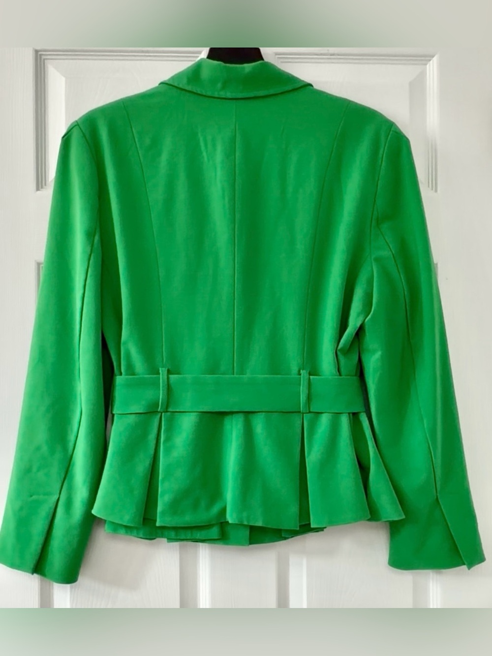 New York & Co.~ Women’s Green Belted Blazer Jacket XL (16) New Without Tag - Picture 2 of 2